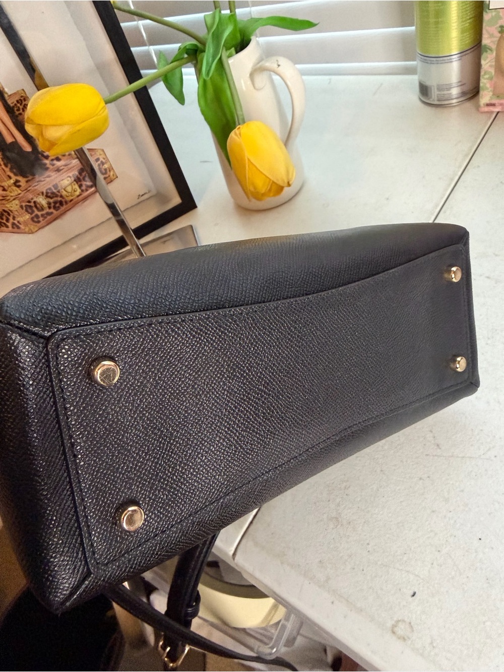 Coach mini crossbody black pebbled leather - Picture 5 of 9